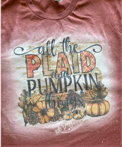 All the plaid and pumpkin things tee