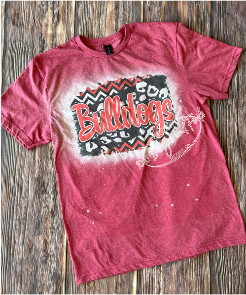 Bulldogs Chevron Bleached Tee