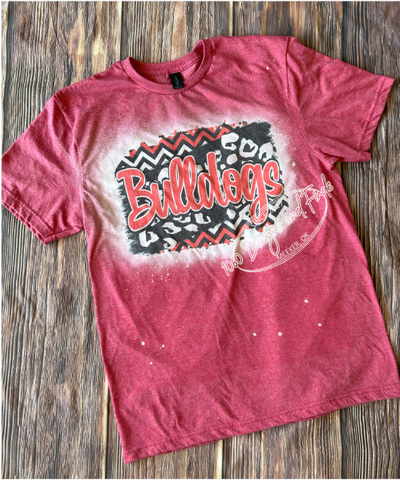 Bulldogs Chevron Bleached Tee