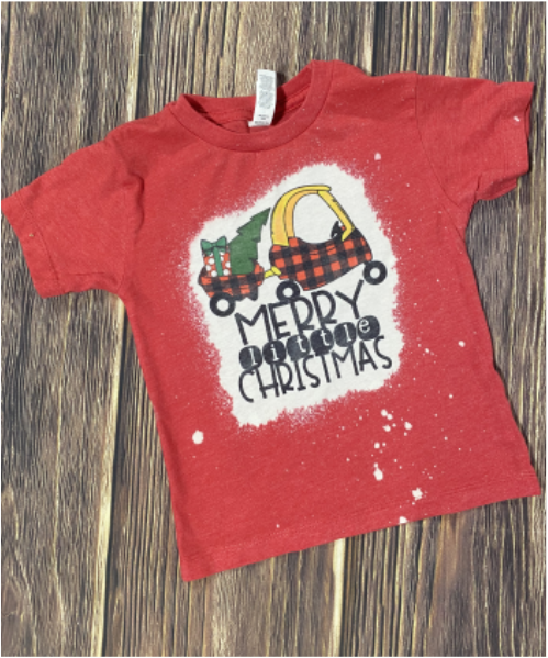 Merry Christmas truck bleached tee