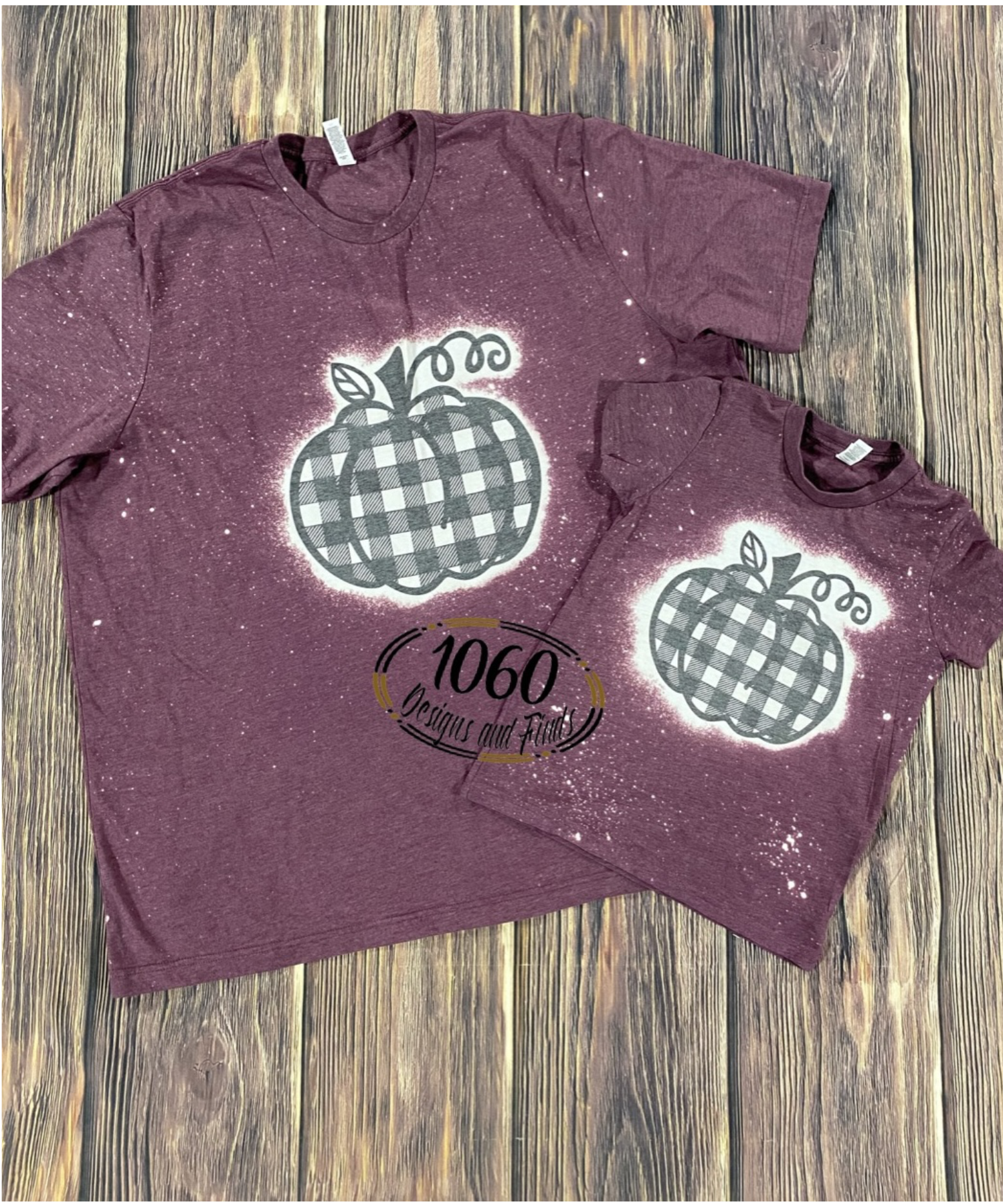 Plaid pumpkin Fall Tee