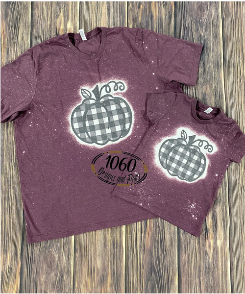 Plaid pumpkin Fall Tee