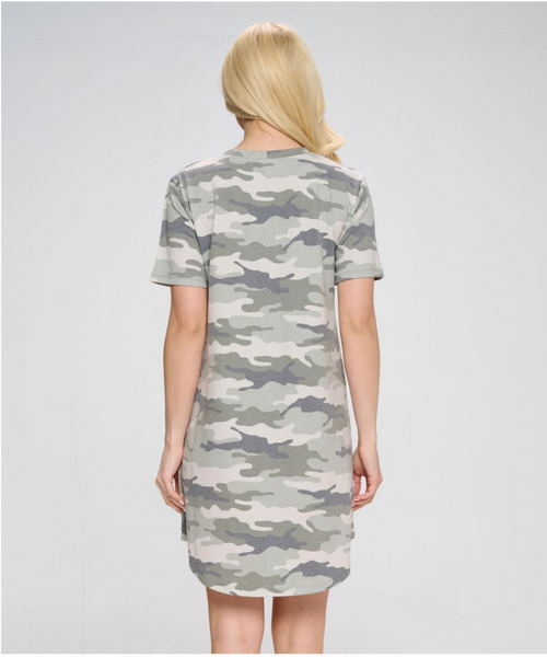 Camouflage T Shirt Dress