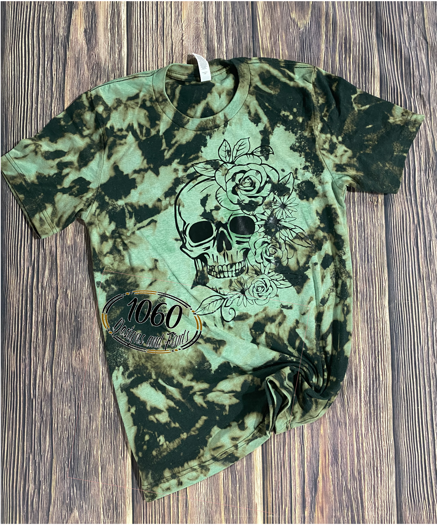 Floral Skull bleached tee