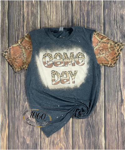 Game Day Football Bleached Tee