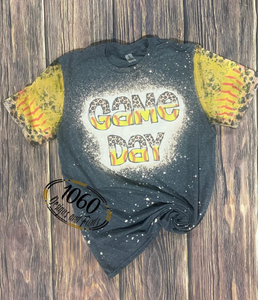 Game Day Softball and Baseball Bleached Tee