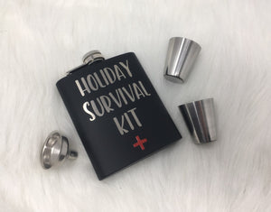 Holiday Survival Kit Flask Set