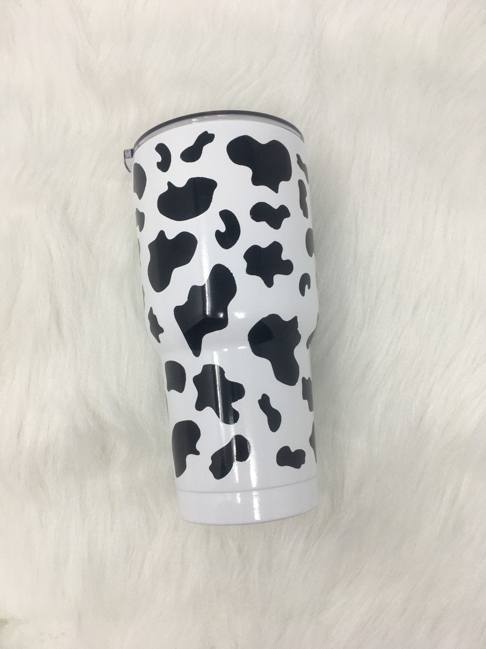 Tumbler boot, Glaxaxy, cow print, transparent